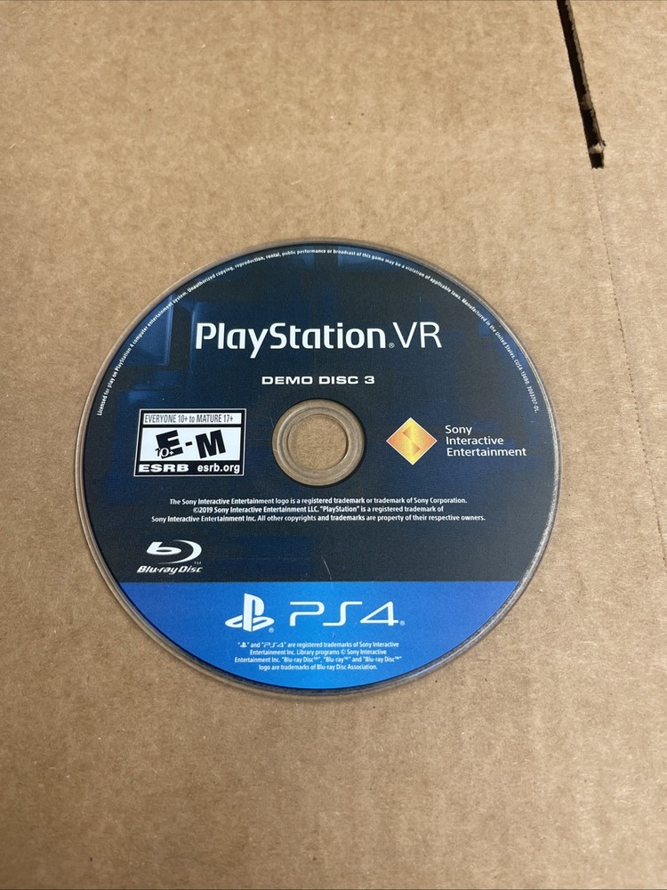 Sony Playstation VR - (DEMO DISC 3) PS4 blue ray disc