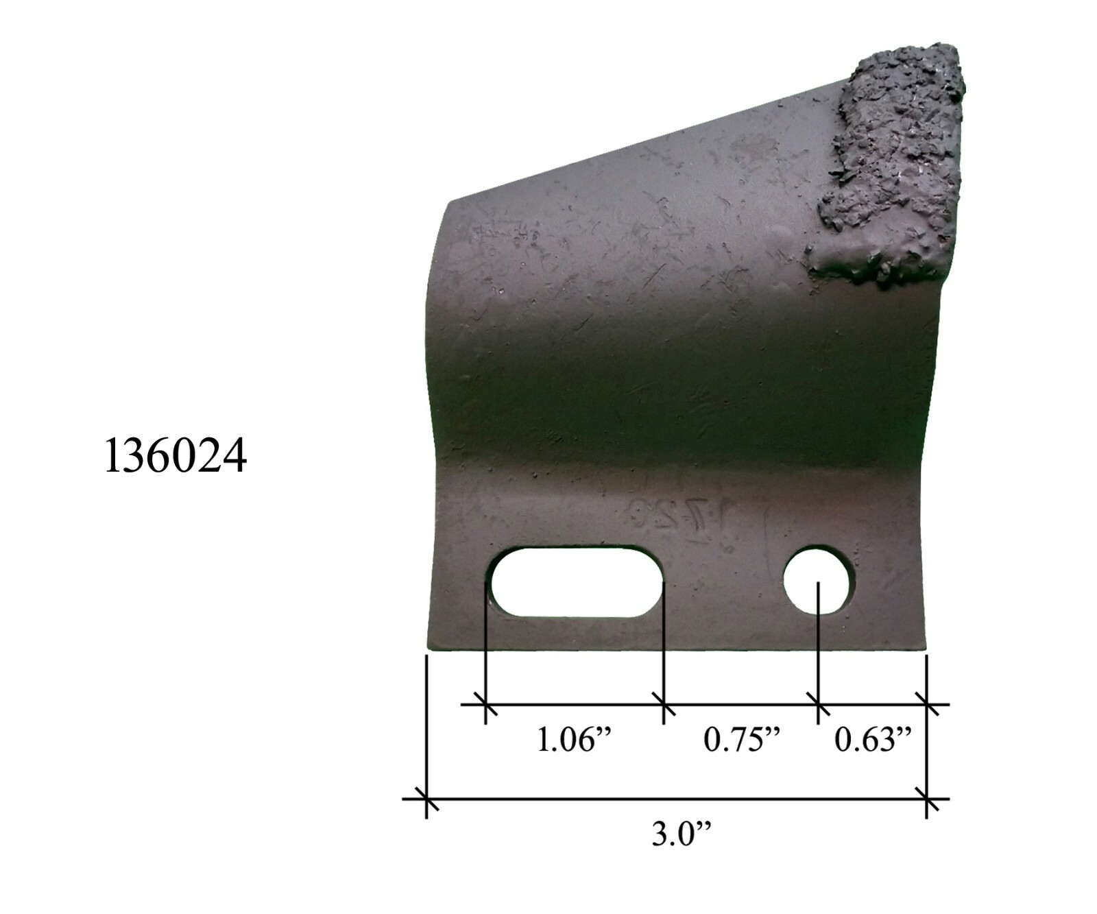 10RH + 10LH Cupped Trenching Teeth 136024 & 136025, fits 1.65", 1.75" Pitch