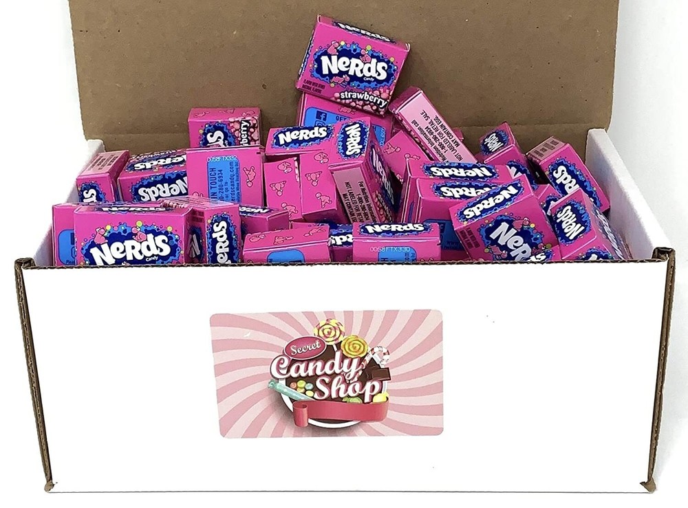Nerds Mini Candy Bulk (50 Boxes) (Strawberry) In Gift Box