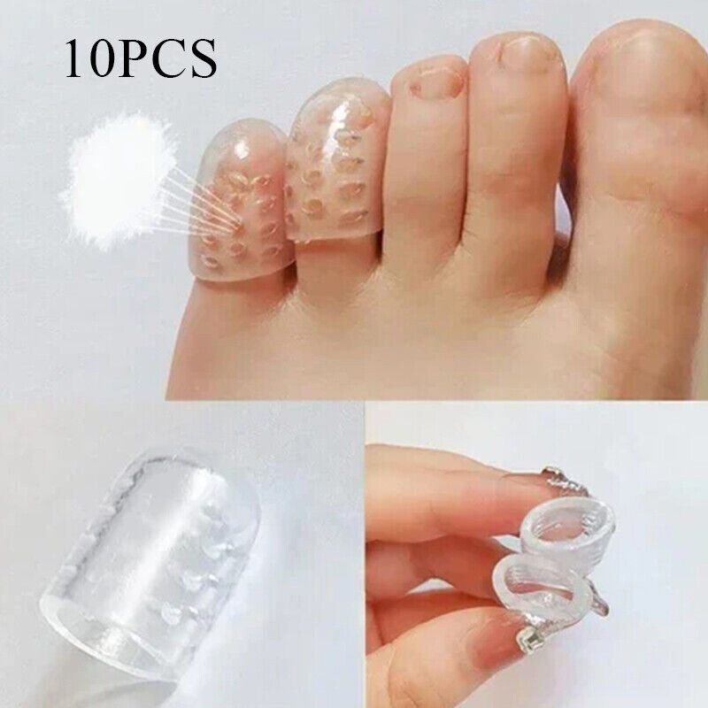 10PC Clear Gel Toe Cap Silicone Toe Protector Toe Guards Cushion for Corn Callus