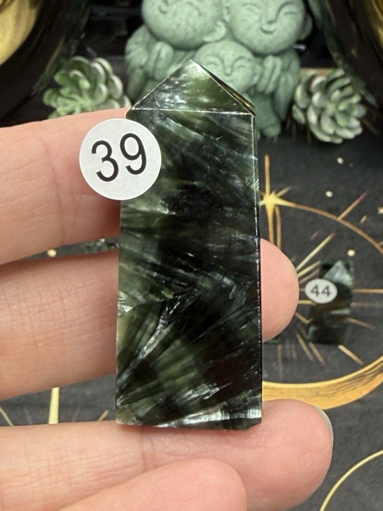 Natural Seraphinte Mini 4-sided points great patterns on these Free shipping
