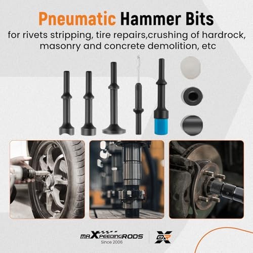 Air Hammer Kit, 25 PCS Multi-functional Pneumatic Hammer Piece Chisel Set,