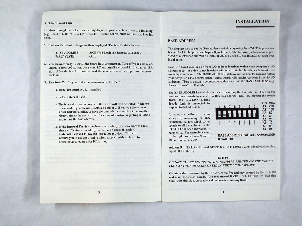 ComperBoards - CIO -DIO24 Digital Input / Output Board for ISA Computer Bus -