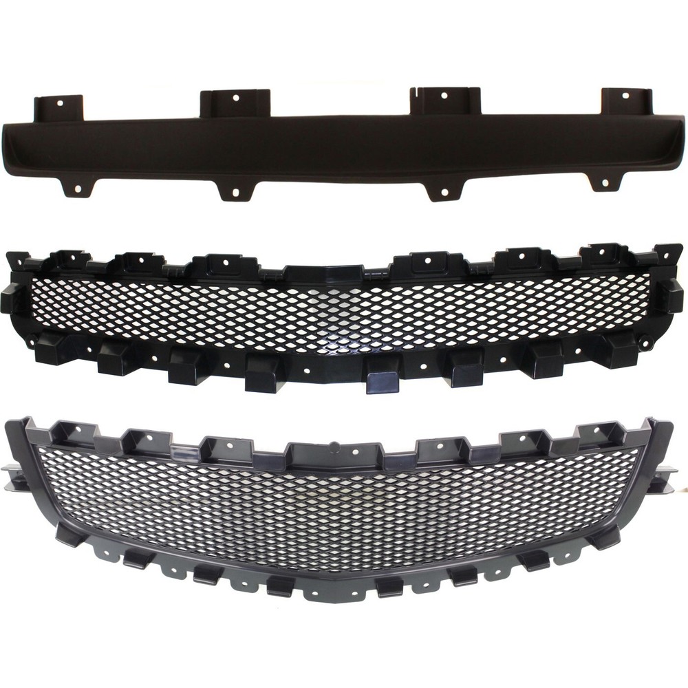 Grille Assembly Set For 2008-2012 Chevrolet Malibu Upper and Lower Paintable