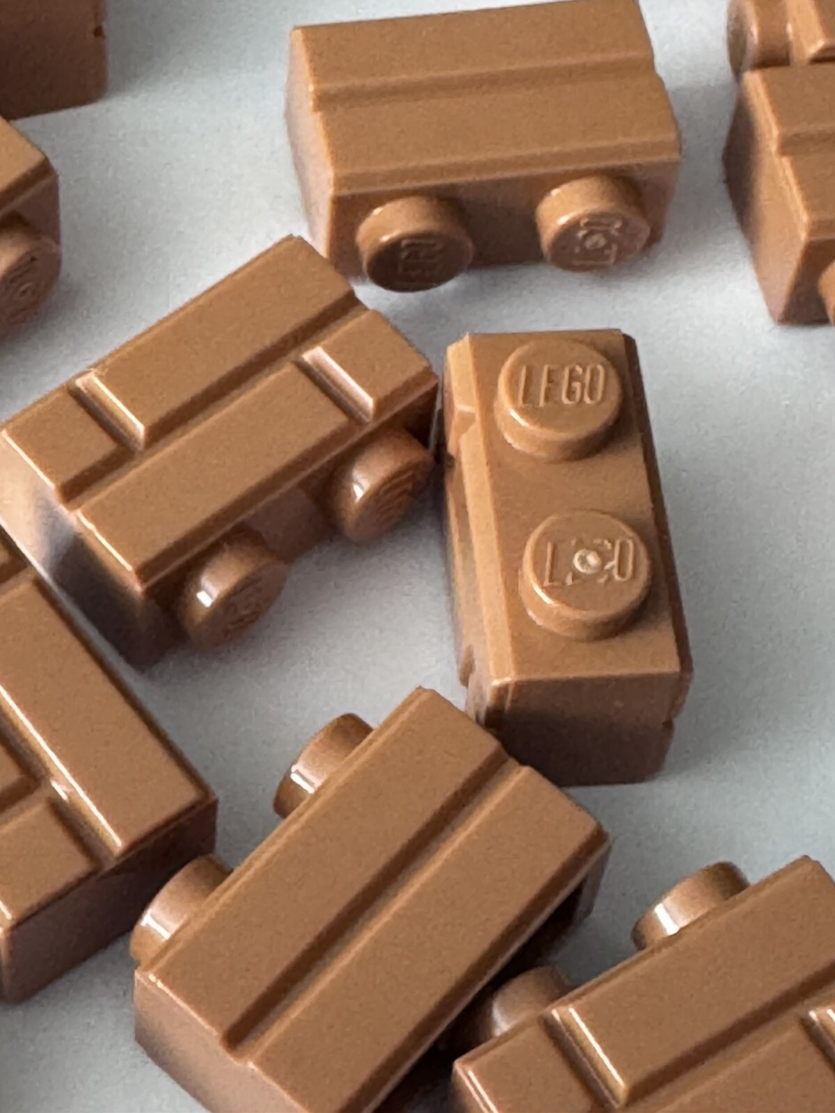 LOT 100 BRAND NEW LEGO 1x2 LIGHT BROWN BRICK WALL MASONRY CASTLE STONE