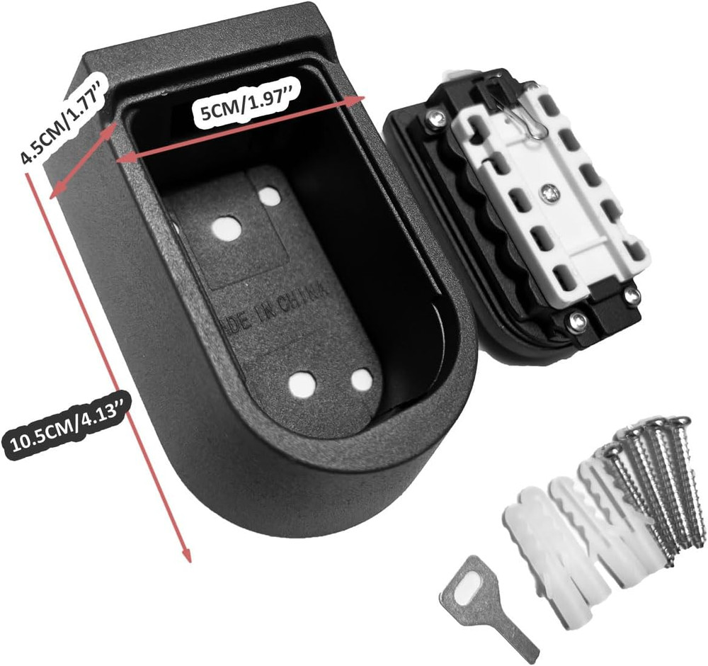 Key Lock Box for outside Wall Mount, Waterproof Spare Key Storage Box, 10-Digits