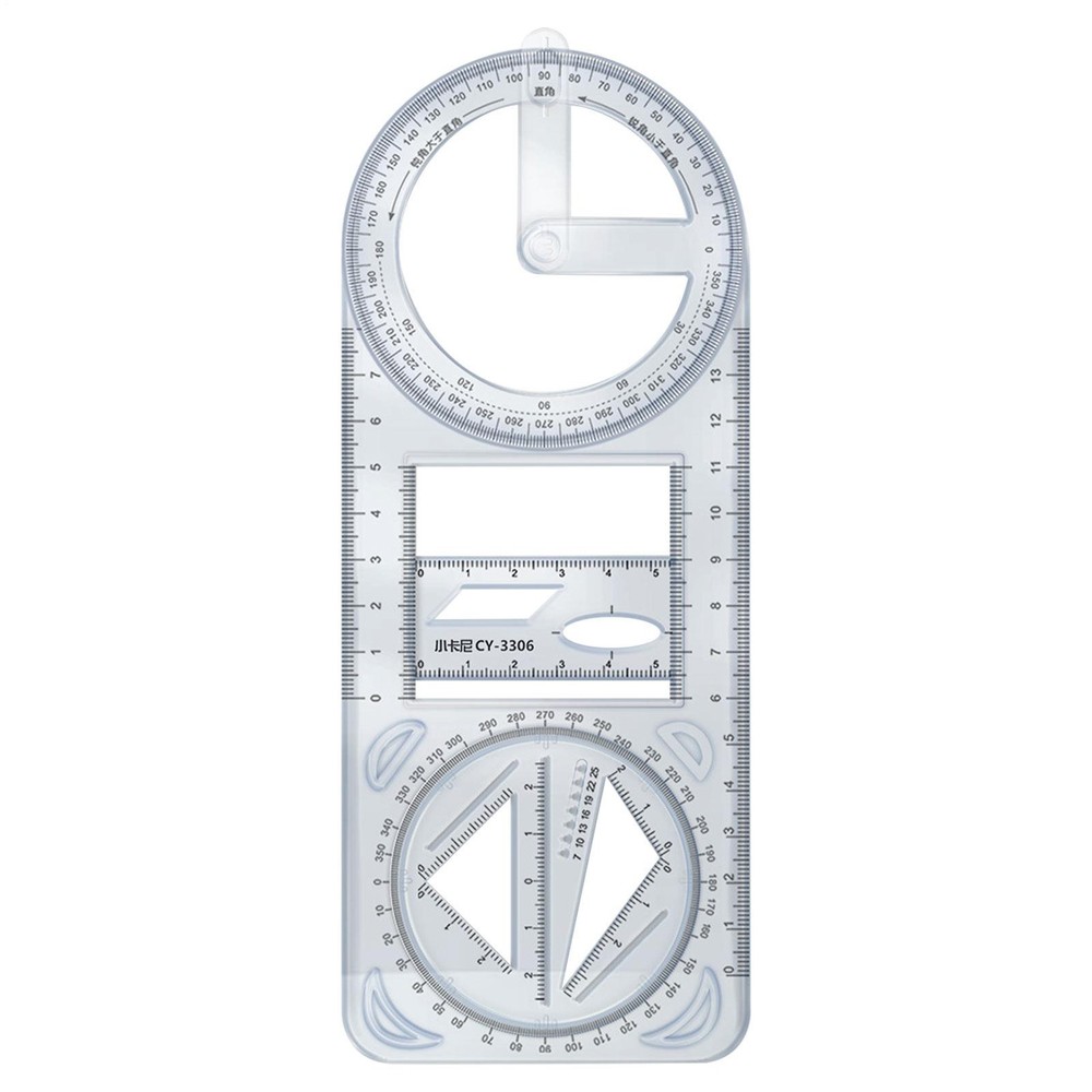Multifunctional Ruler Geometric Drawing Template Measuring Drafting Tools