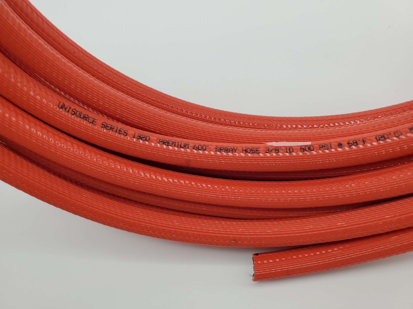 3/8" PVC Spray Hose 50FT 600PSI Water, Air, Chemicals Unisource 1360-038 Orange