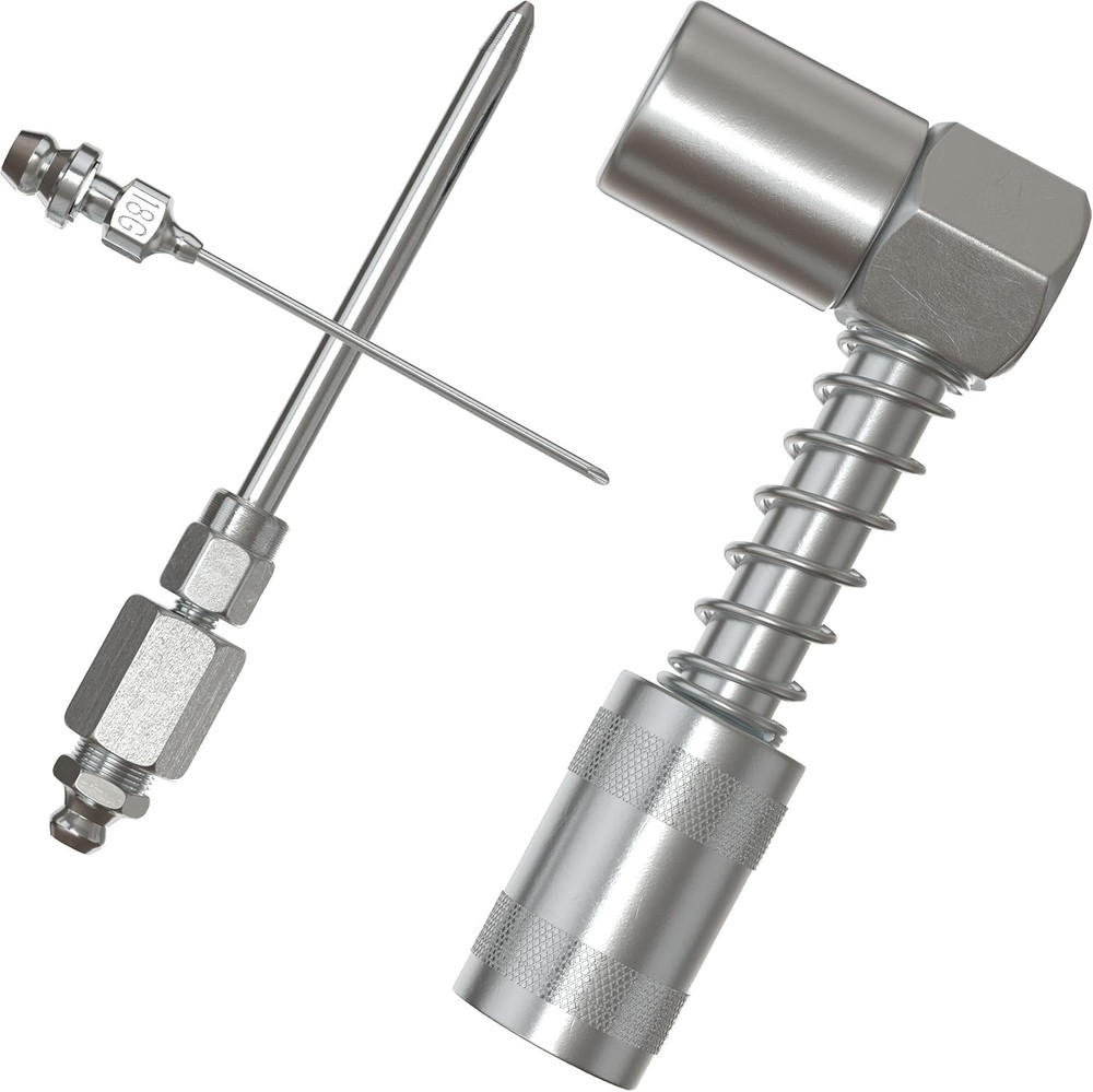 UTOOL Grease Gun Accessory Kit, 90 Degree Coupler, Needle Nozzle, Grease...