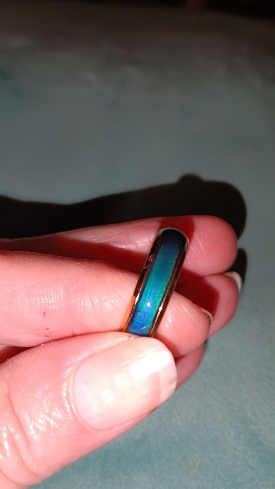 Size 13, Titanium, Color Changing Mood Ring With Gift Box