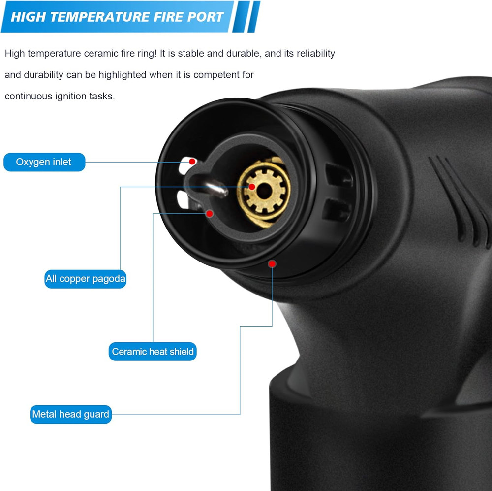 4 Pack of Torch Lighter, Jet Flame, Butane gas, Mini Refillable Windproof Lighte