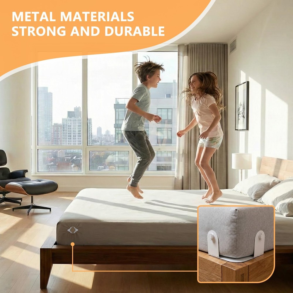 Bed Holder Corner Straps, Clips, Metal Material, Easy to Install, Keep Sheets...