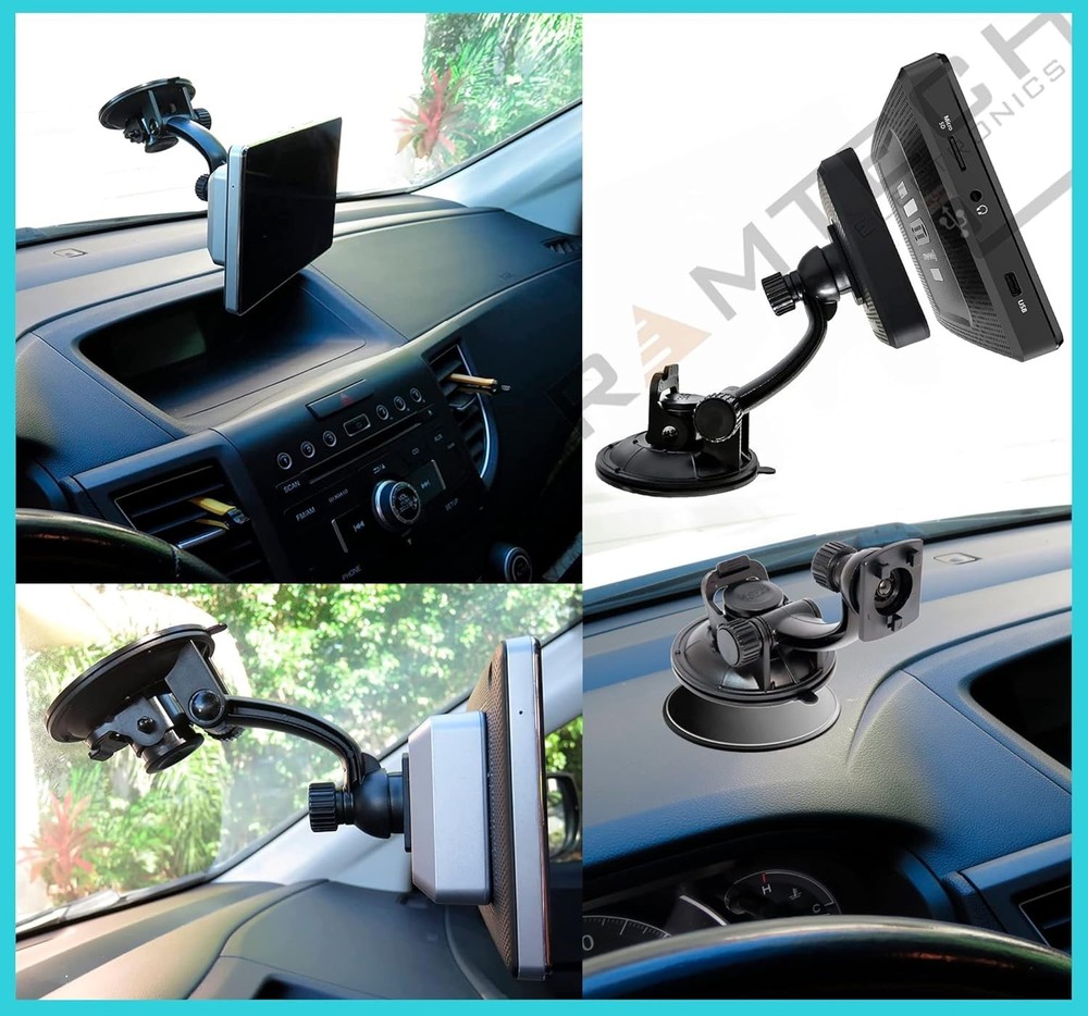 Versatile 3-Prong Suction Mount for Rand McNally GPS - Excellent Stability