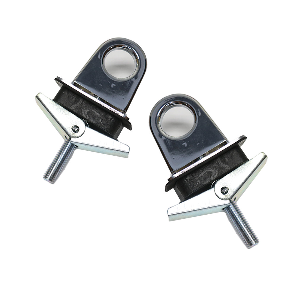 2 Pc Universal Fit Truck Bed Anchor Chrome Plated Tie Down Loop Hooks Pickup Bed