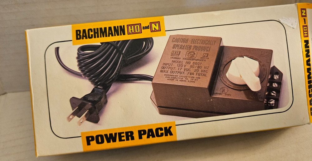 Vintage Bachmann HO and N Power Pack # 6607 Untested