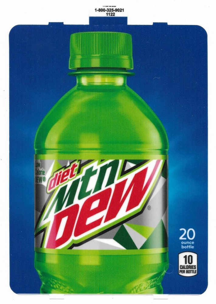 DIXIE NARCO 501E HVV & 276E Mt Dew 20oz Label NSB22 1122
