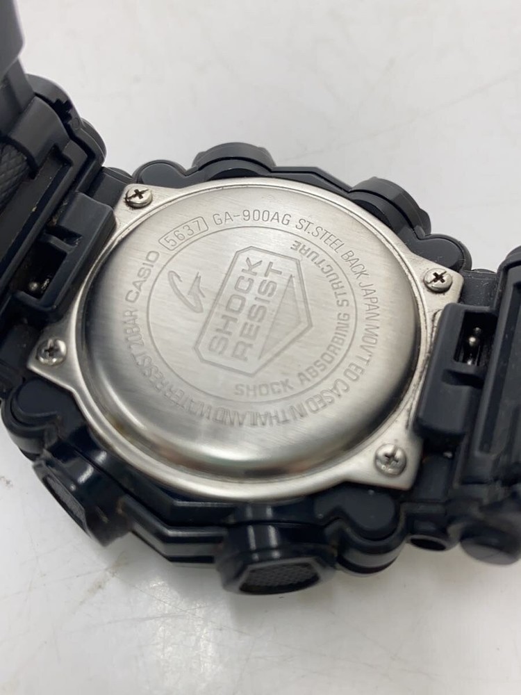 CASIO Quartz Watch G SHOCK Analog Rubber GLD BLK