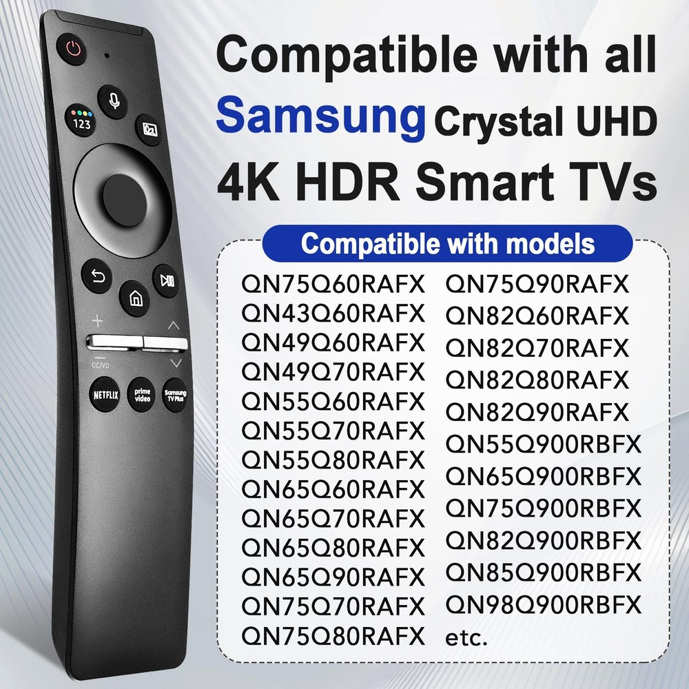 Voice Remote for Samsung Smart TV,Universal Control Compatible Black