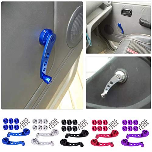 Window Crank Handle Replacement, Mteal Car Window Handle Winder Aluminum Black