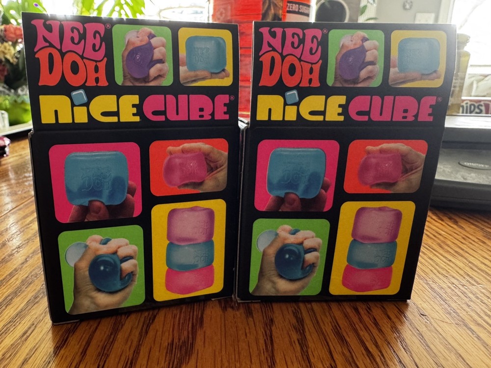 2  NIB Nee Doh NICE CUBE Squishy NeeDoh 🇺🇸 Shipping