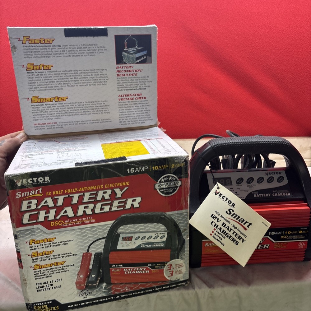 Vector Auto Battery Charger 15amp