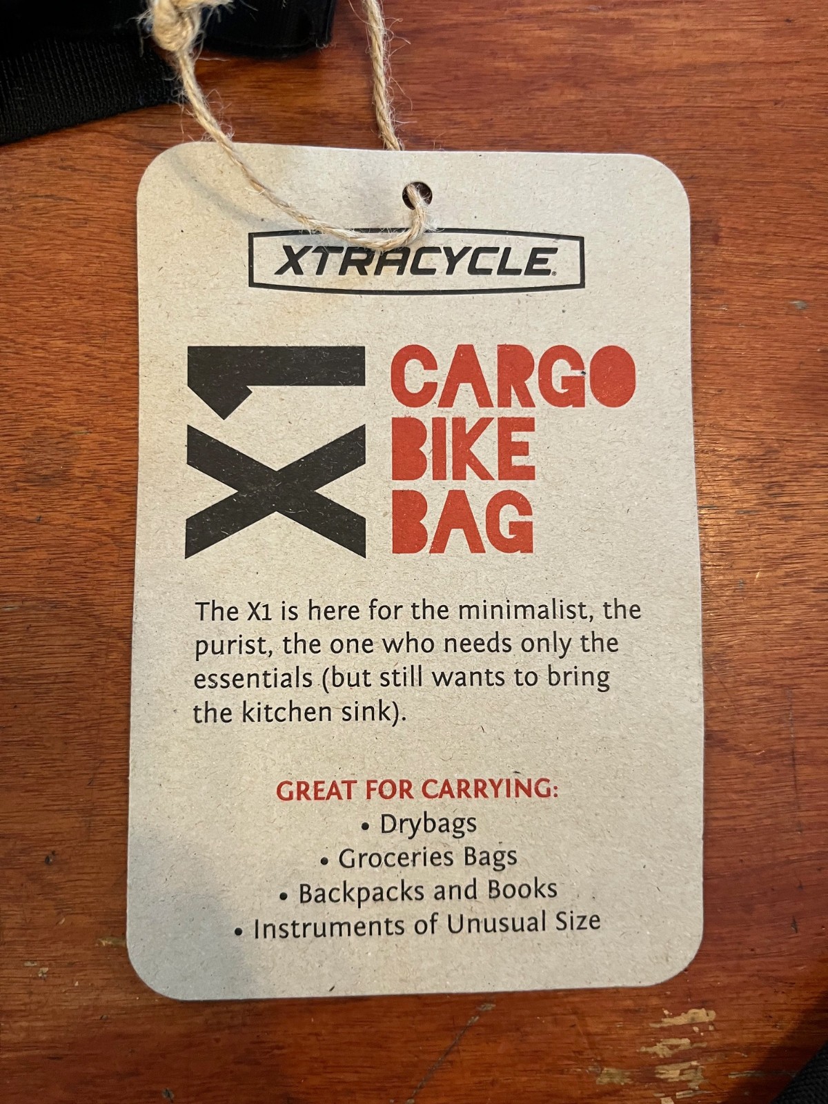 Pair of Xtracycle X1 Cargo Bike Bag Slings FreeLoader (20 inch) Left and Right