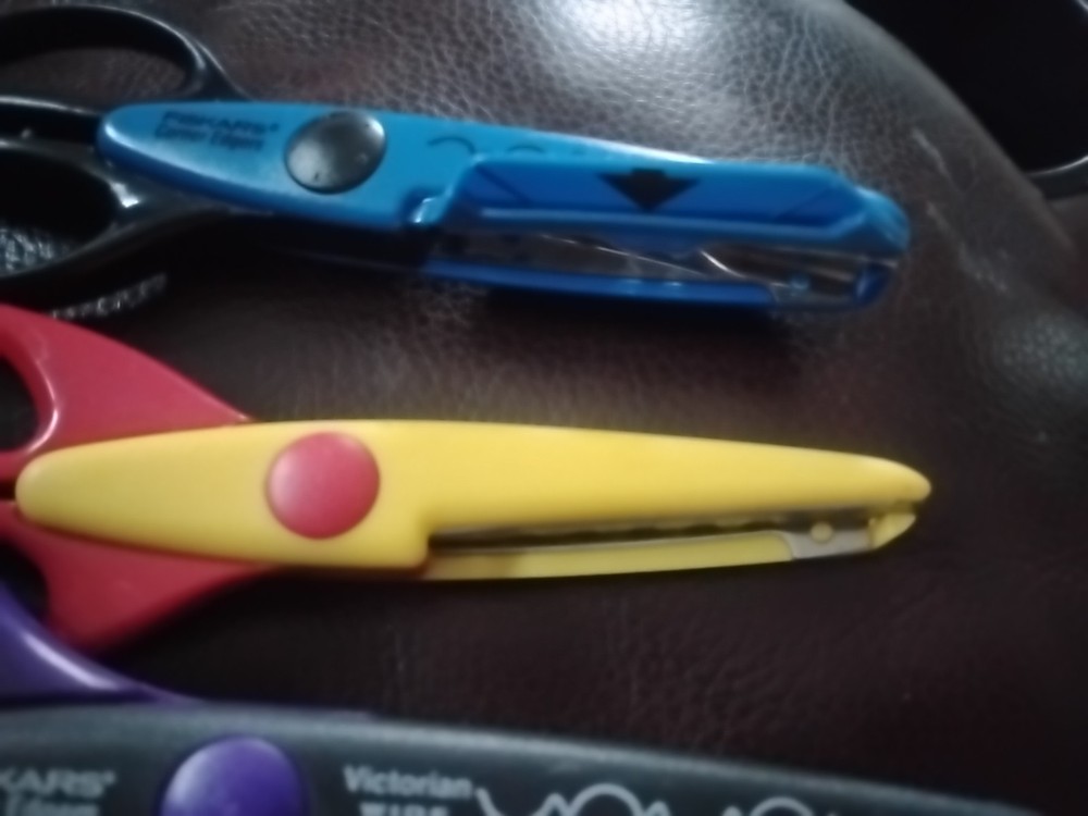 Three Pairs Of Scrapbooking Scissors