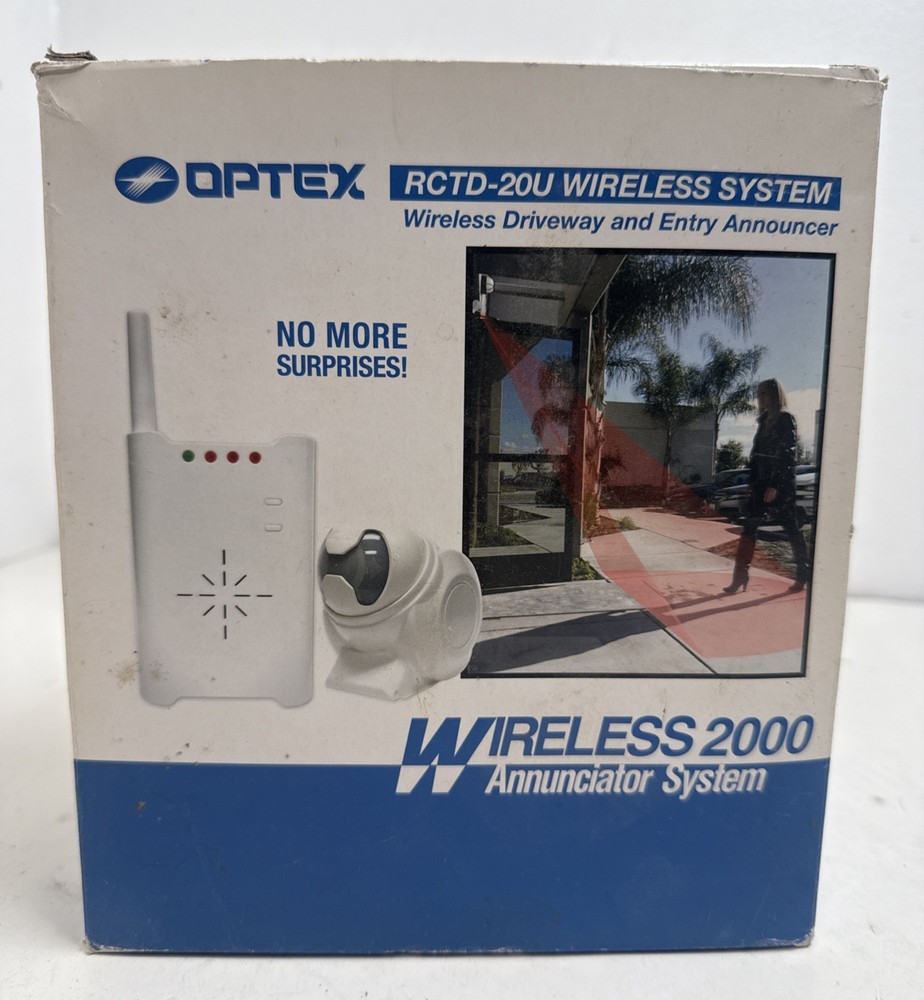 Optex RCTD-20U Wireless 2000 System Driveway Entry Door Alert Motion Detector