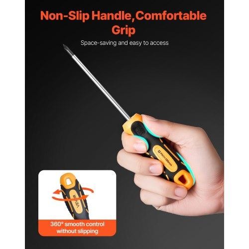 Screwdriver Set 12Piece Hand Tools With Magnetic Tips Includes 5 Phillips And