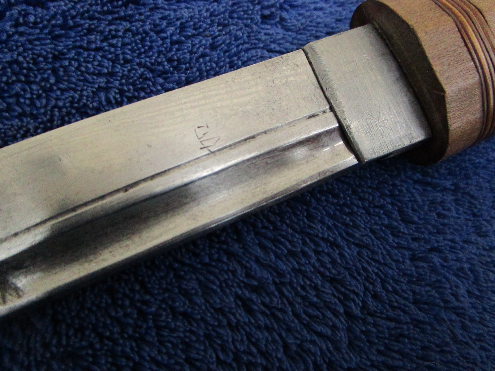 ORIGINAL VINTAGE WW2 JAPAN TANTO KNIFE KAMIKAZE PILOT`S SIGNED DAGGER AND SHEATH