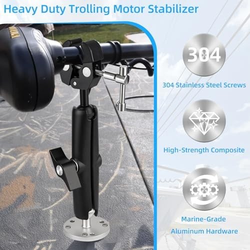 Trolling Motor Stabilizer Mount Support Reduces Vibration