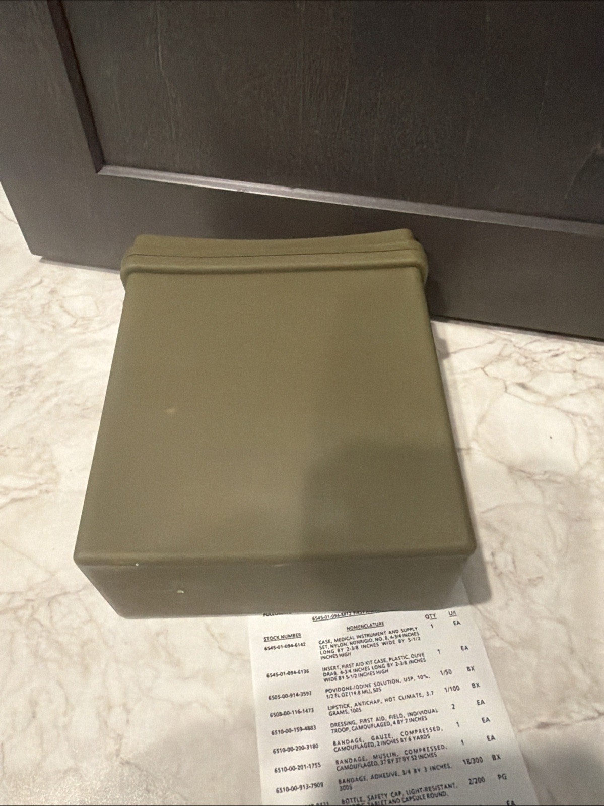 U.S. Military First Aid Kit Individual Pouch W/ insert case 6545-01-094-6142 NEW