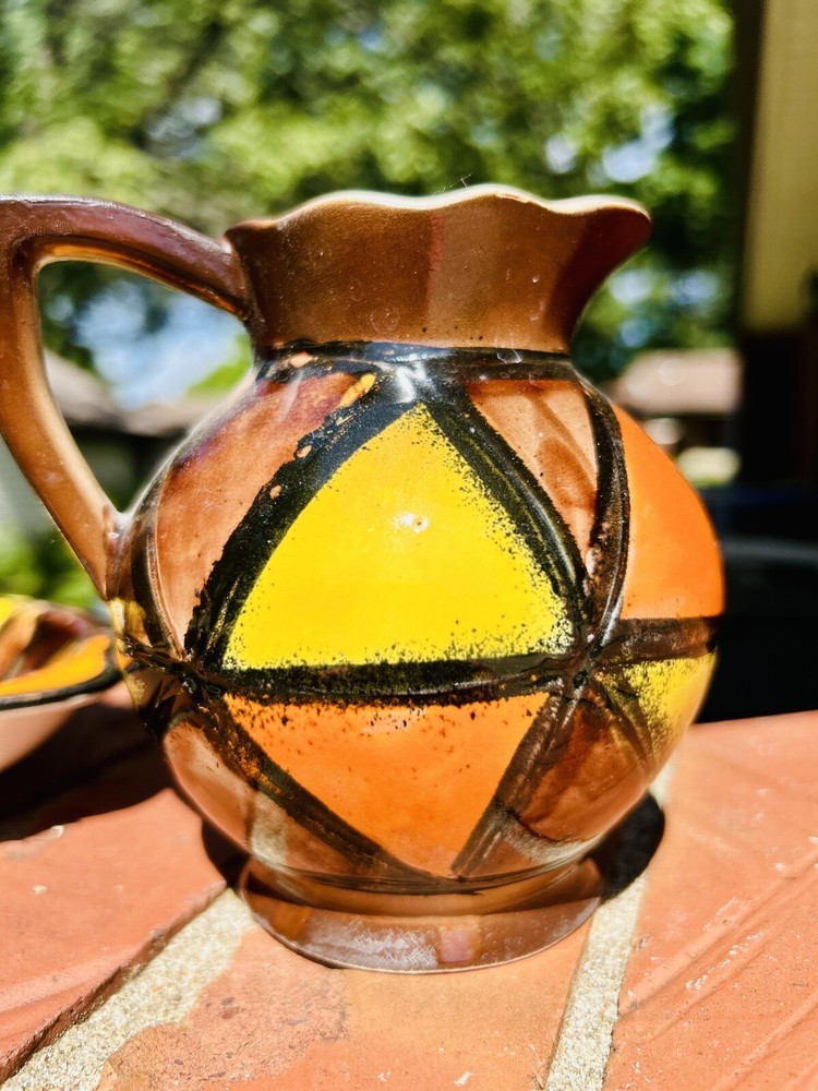 Tilso Japan Pitcher And Bowl Orange