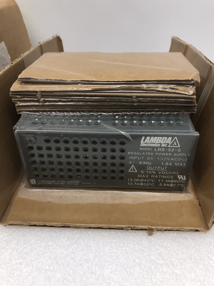 LAMBDA LR-52-5 POWER SUPPLY 5VDC NEW IN BOX w/MANUAL