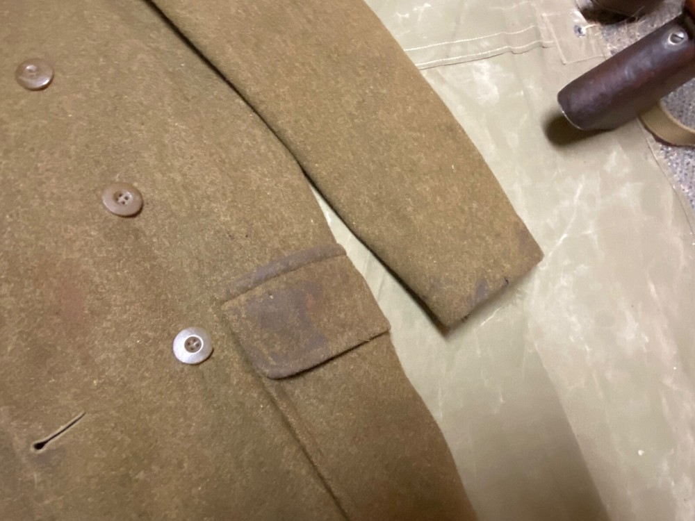 ORIGINAL WWII US ARMY WINTER M1938 "CUT DOWN" OVERCOAT COAT- LARGE 44R