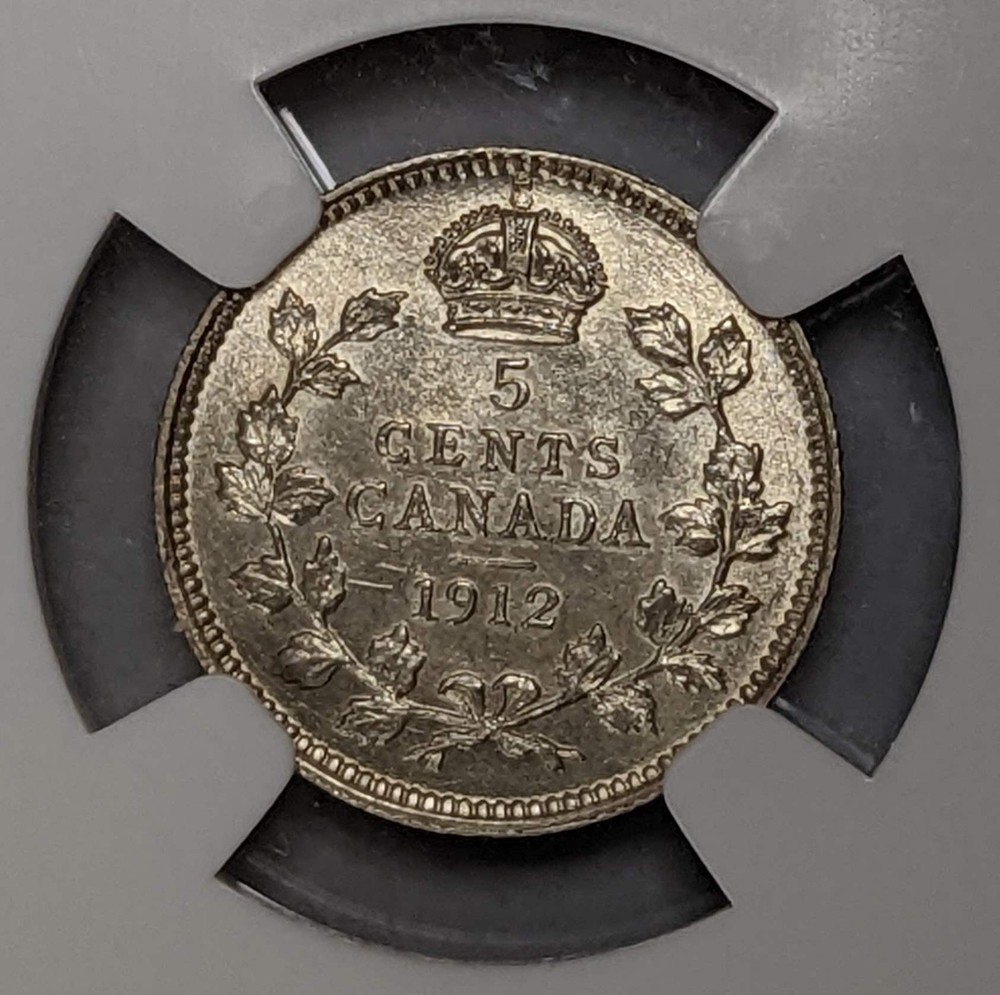1912 Canada 5c NGC Unc Details