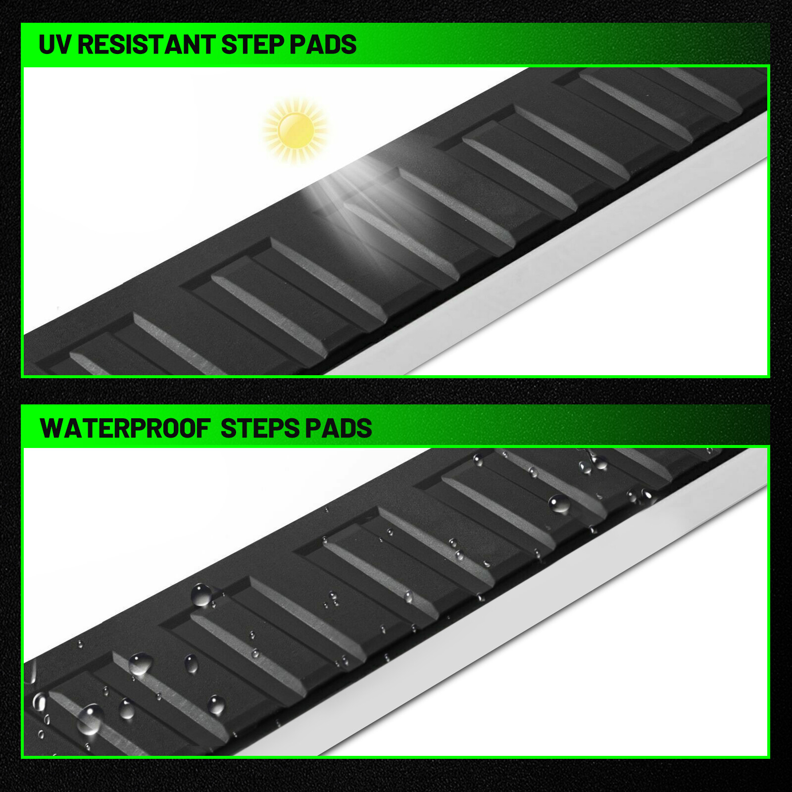 6" Nerf Bars Side Steps Running Boards for 07-18 Silverado Sierra 1500 Crew Cab