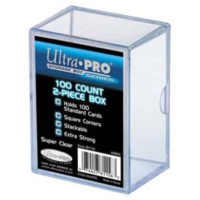Ultra Pro 100 Count 2 Piece Card Storage Box Clear