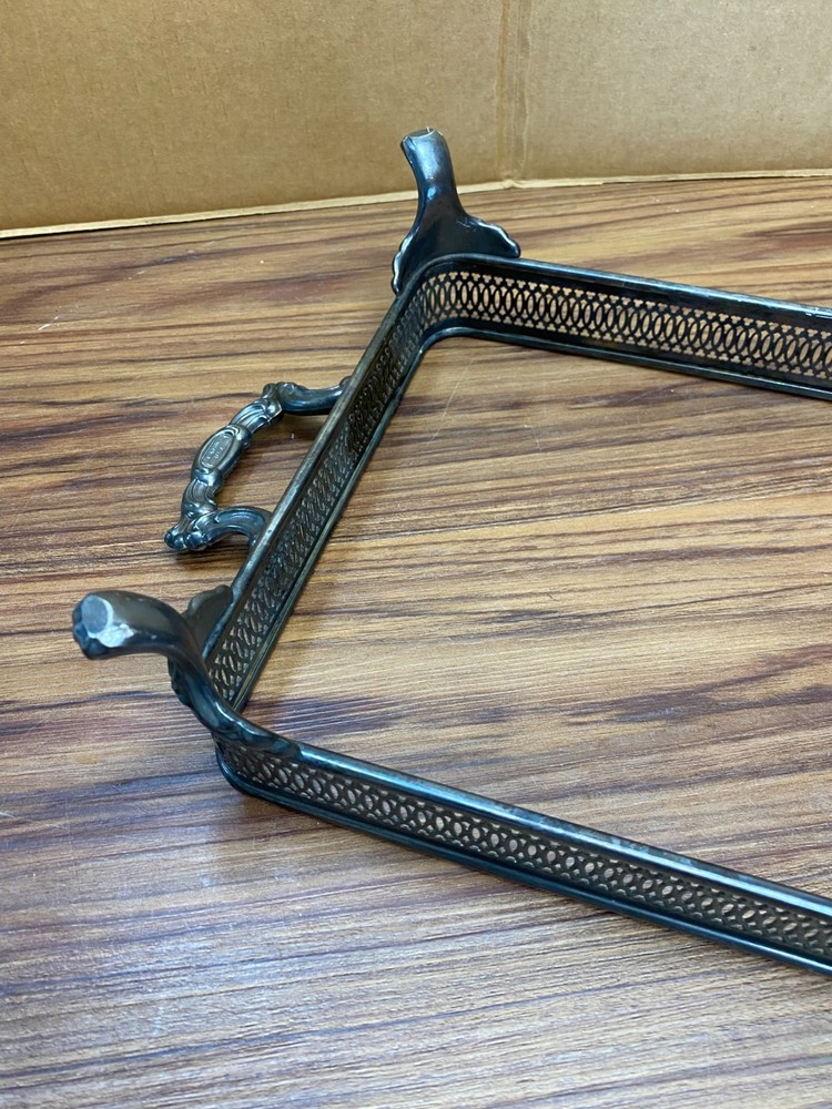 VTG Silver Plated Footed Rectangular Casserole Dish Holder Food Warmer Oneida