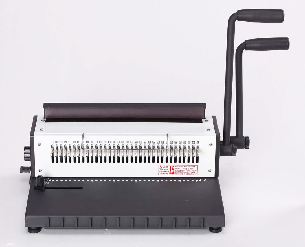 Wire-O Binder,3:1 Heavy Duty Manual 2 Loop Wire Binding Machine Comb,Movable Pin
