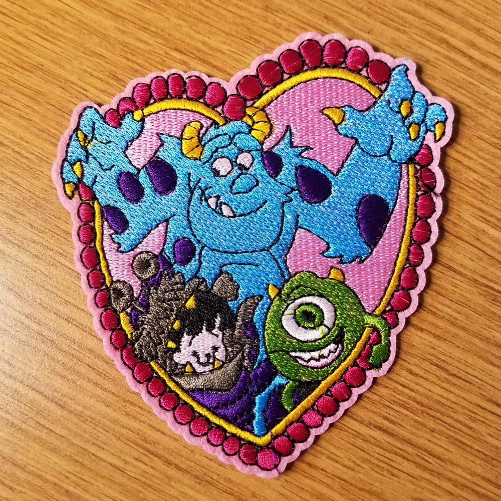 Monsters Inc Heart Patch 4 1/2 inches tall