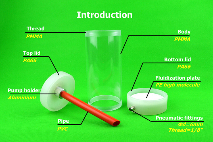 Fluidization hopper cup 1L and IG06 pump for Electrostatic powder coating system
