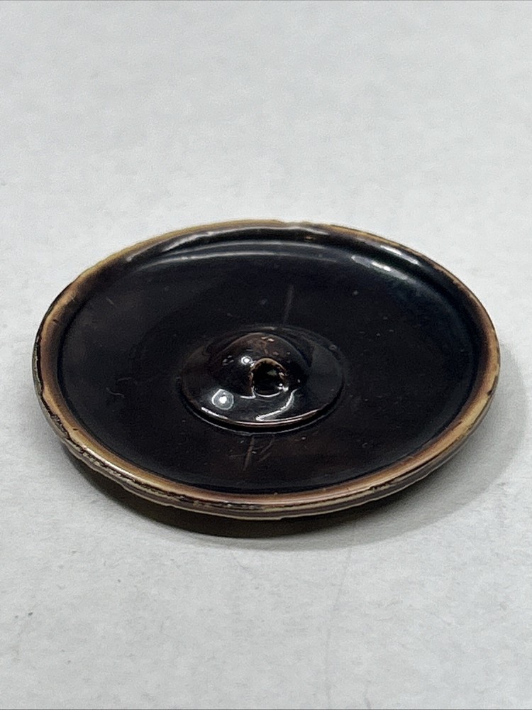 Vintage Celluloid Button Dice And Lines Design