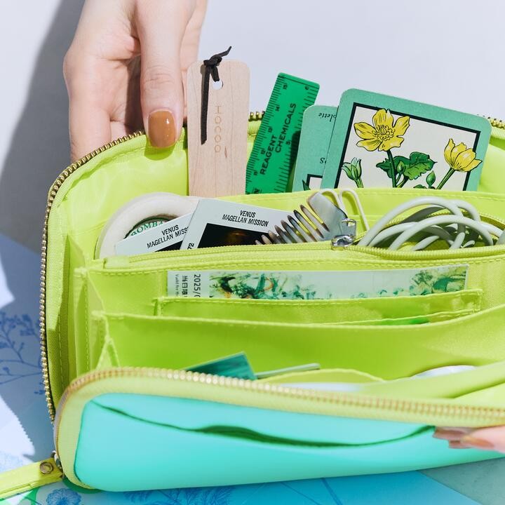 Hobonichi Drawer Pouch Ane Aqua Lime 5.1" x 8.5" New