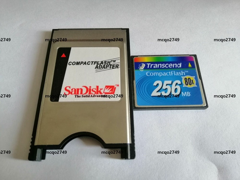 CompactFlash transcend 256MB CF with Compact Flash Card adapter PC PCMCIA Card