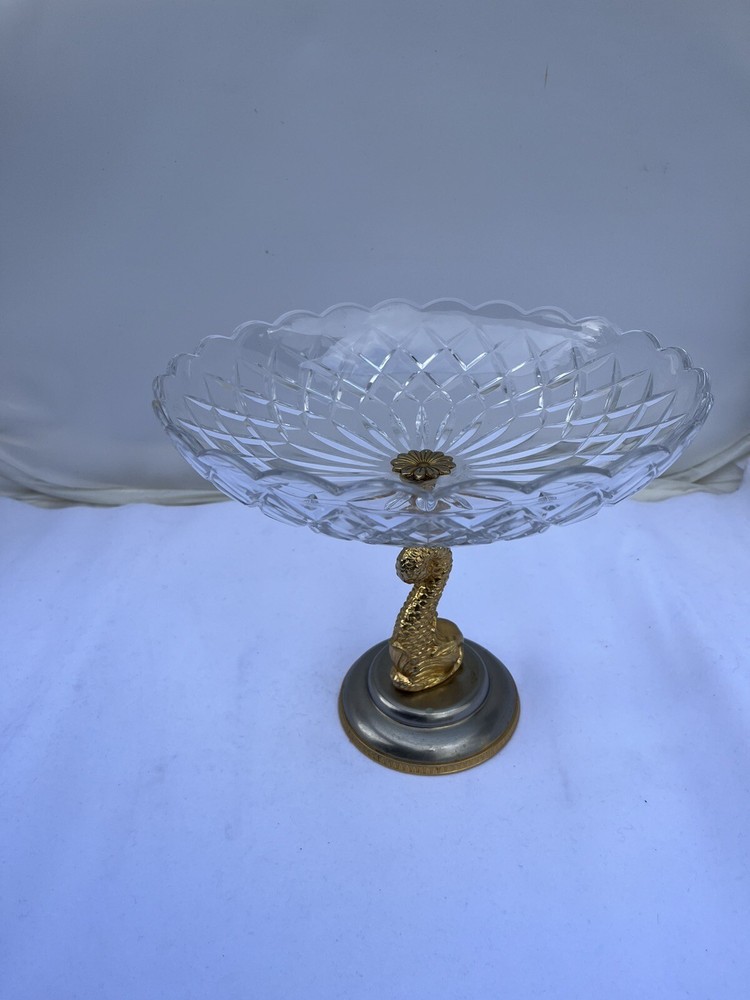 Val Saint Lembert Signed Crystal Vase