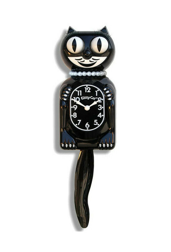 Kit Cat Clock Ltd Edition Black Miss Kitty Kit-Cat Klock kat clock