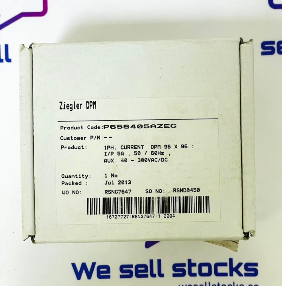 ZIEGLER EINE A Digital Panel Meter P656405AZEG