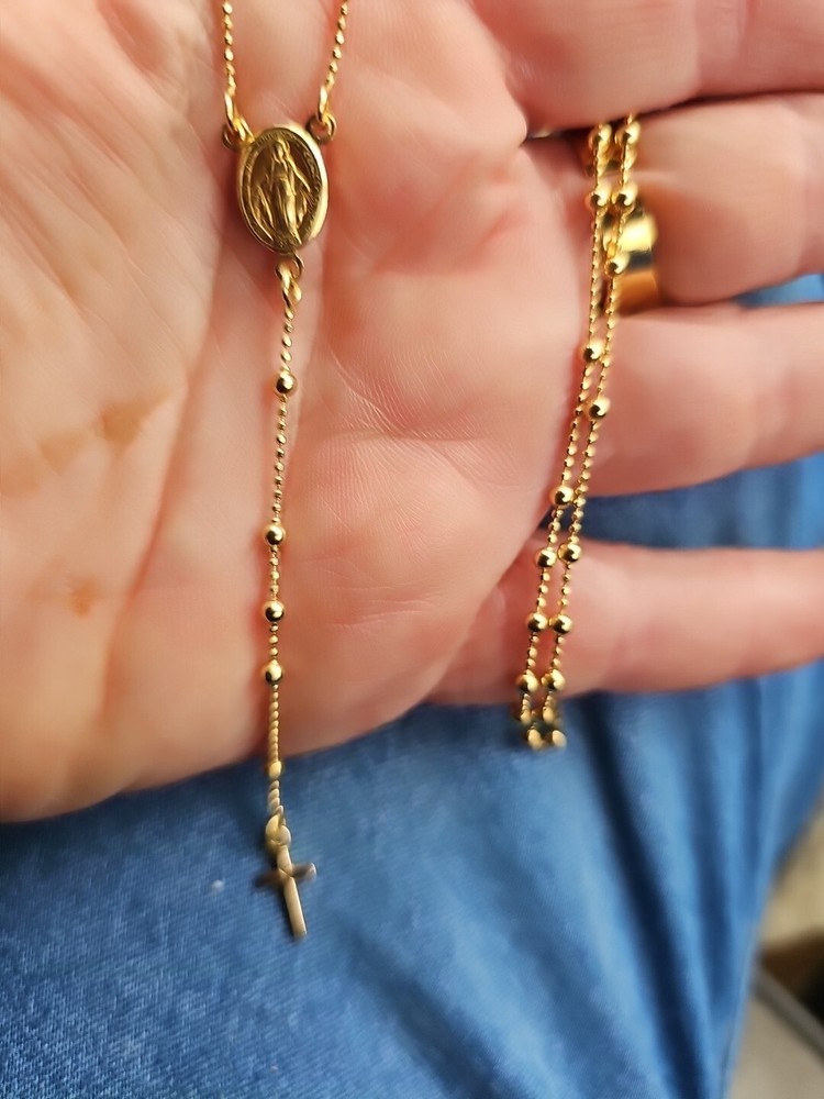 Beautiful 14k Over Sterling Silver 📿 Rosary