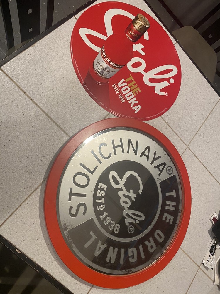 Stolichnaya Mirror And Sign